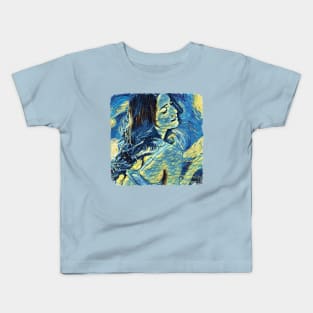 Beautiful girl Van Gogh Style Kids T-Shirt